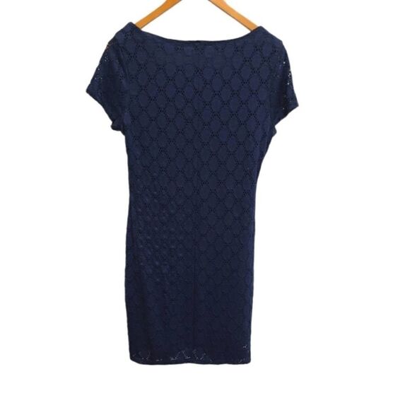 NWT Isaac Mizrahi LaceĀ Midi BlueāDress SizeāMediumā - Picture 2 of 8